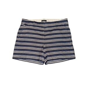 Lands' End Women's Mid Rise 5" Striped Summer Casual Shorts Size 10 Multi